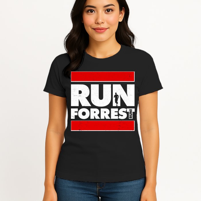 Funny Run Forrest Run Logo Womens T-Shirt