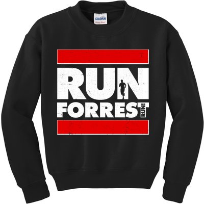 Funny Run Forrest Run Logo Kids Sweatshirt