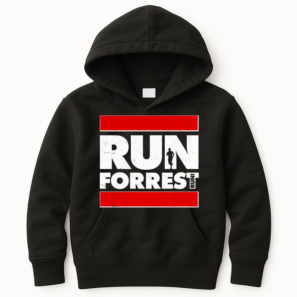 Funny Run Forrest Run Logo Kids Hoodie