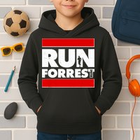 Funny Run Forrest Run Logo Kids Hoodie