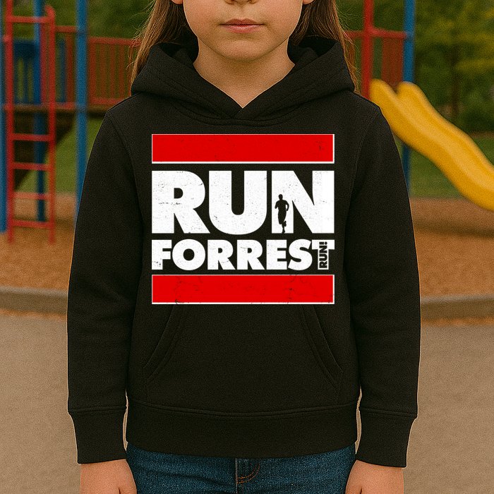 Funny Run Forrest Run Logo Kids Hoodie