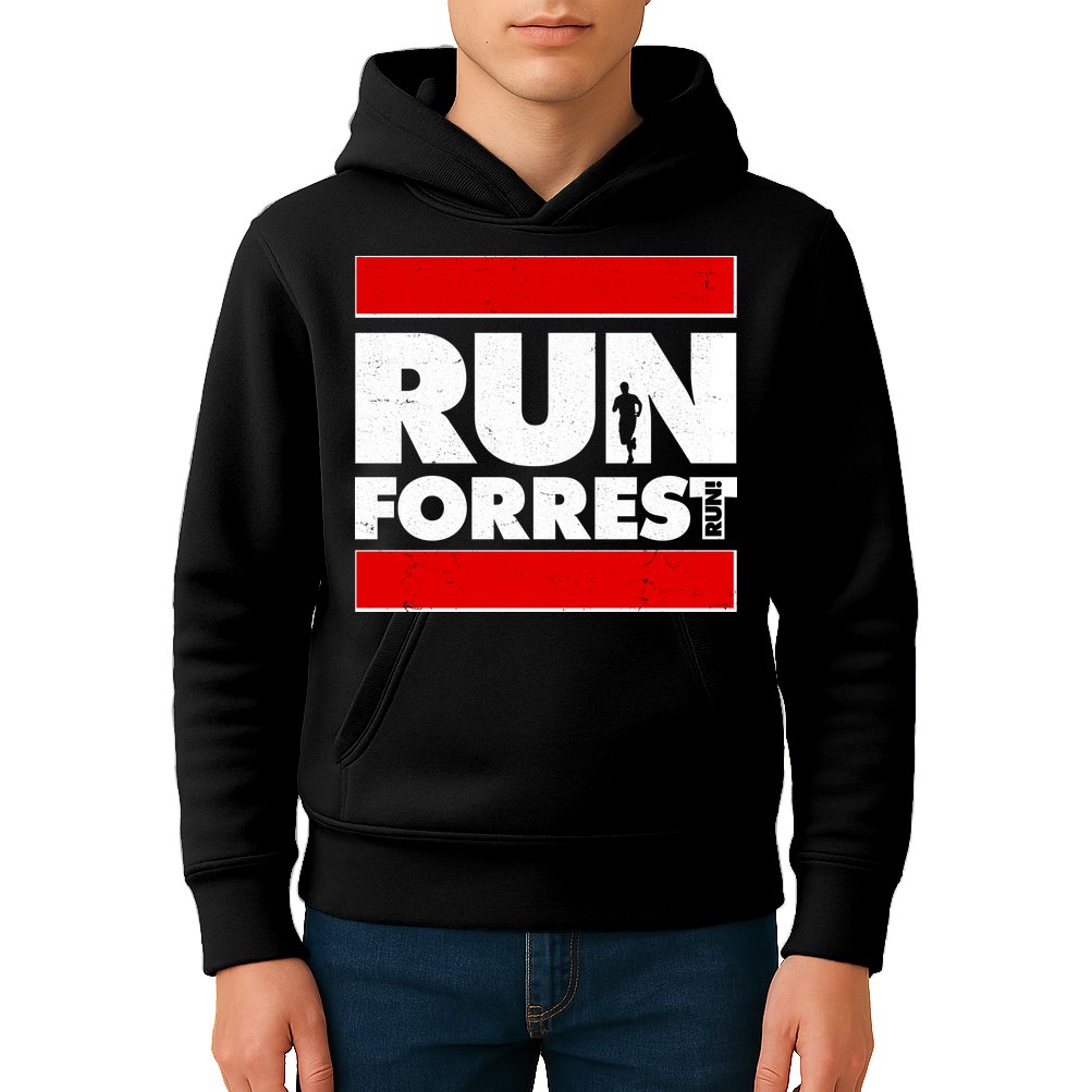 Funny Run Forrest Run Logo Kids Hoodie