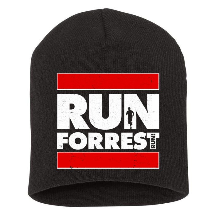 Funny Run Forrest Run Logo Short Acrylic Beanie