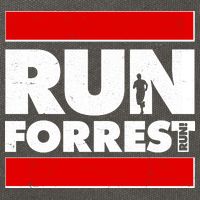 Funny Run Forrest Run Logo Cotton Canvas Backpack