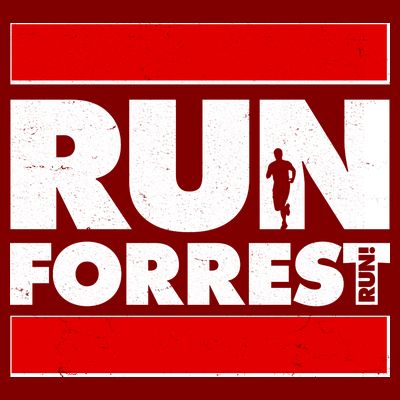 Funny Run Forrest Run Logo T-Shirt
