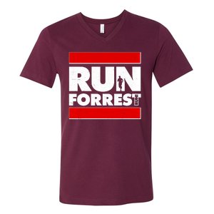 Funny Run Forrest Run Logo V-Neck T-Shirt