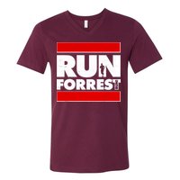 Funny Run Forrest Run Logo V-Neck T-Shirt