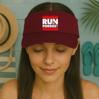 Funny Run Forrest Run Logo Visor