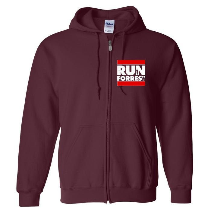 Funny Run Forrest Run Logo Full Zip Hoodie