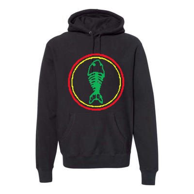 Fishbone Retro Fishing Lover Premium Hoodie