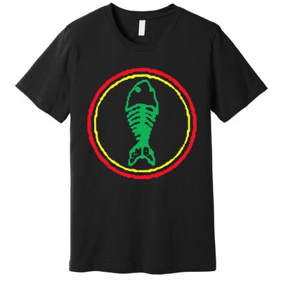 Fishbone Retro Fishing Lover Premium T-Shirt