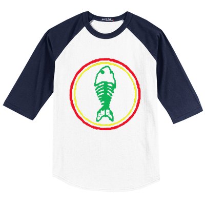 Fishbone Retro Fishing Lover Baseball Sleeve Shirt