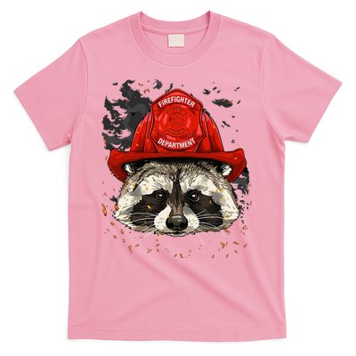 Firefighter Raccoon Fire Department Fireman Trash Panda T-Shirt