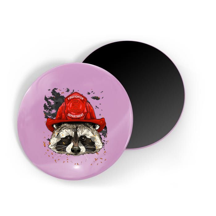 Firefighter Raccoon Fire Department Fireman Trash Panda Magnet