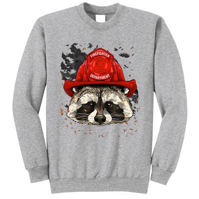 Firefighter Raccoon Fire Department Fireman Trash Panda Sweatshirt