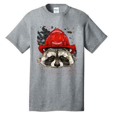 Firefighter Raccoon Fire Department Fireman Trash Panda Tall T-Shirt