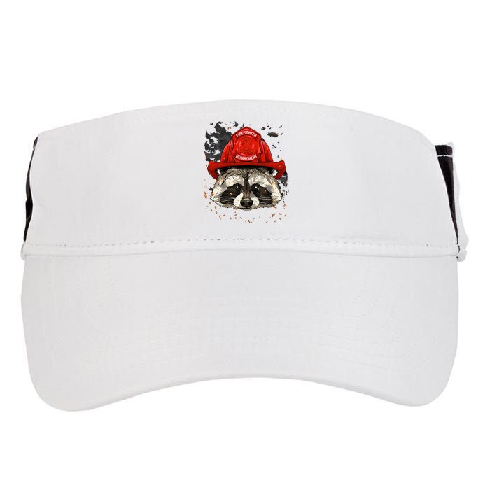 Firefighter Raccoon Fire Department Fireman Trash Panda Adult Drive Performance Visor