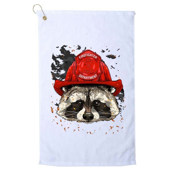 Firefighter Raccoon Fire Department Fireman Trash Panda Golf Towel