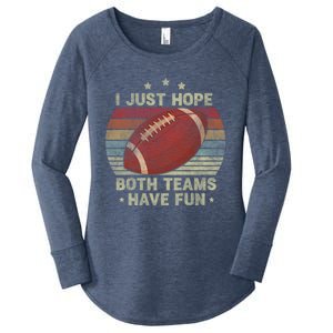 Funny Retro Football Gift I Just Hope Both Teams Have Fun Great Gift Women's Perfect Tri Tunic Long Sleeve Shirt