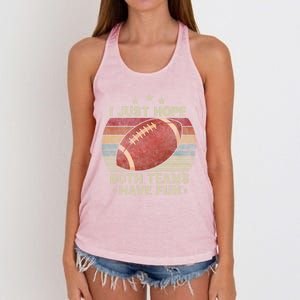 Funny Retro Football Gift I Just Hope Both Teams Have Fun Great Gift Women's Knotted Racerback Tank