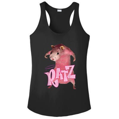 Funny Rat Funny Mouse Ratz Pink Ratz Mouse Meme Pink Rat Ladies PosiCharge Competitor Racerback Tank