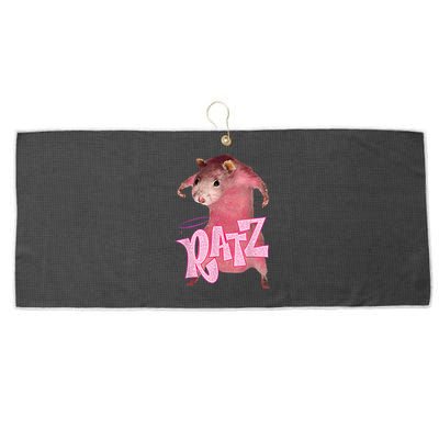 Funny Rat Funny Mouse Ratz Pink Ratz Mouse Meme Pink Rat Large Microfiber Waffle Golf Towel