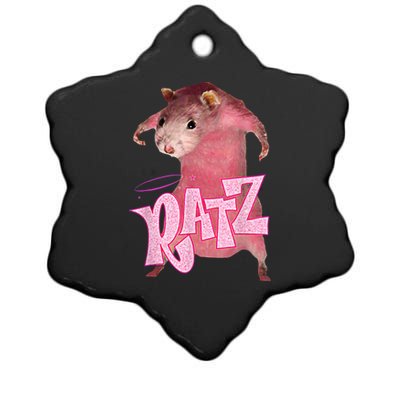 Funny Rat Funny Mouse Ratz Pink Ratz Mouse Meme Pink Rat Ceramic Star Ornament