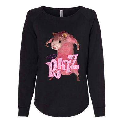 Funny Rat Funny Mouse Ratz Pink Ratz Mouse Meme Pink Rat Womens California Wash Sweatshirt