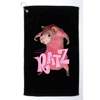 Funny Rat Funny Mouse Ratz Pink Ratz Mouse Meme Pink Rat Platinum Collection Golf Towel