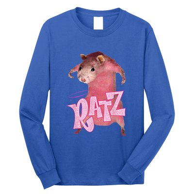 Funny Rat Funny Mouse Ratz Pink Ratz Mouse Meme Pink Rat Long Sleeve Shirt