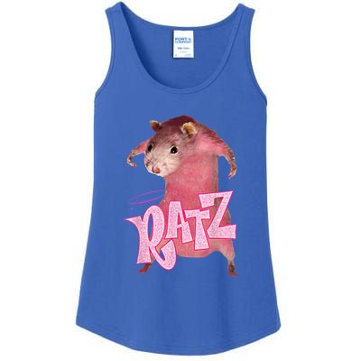 Funny Rat Funny Mouse Ratz Pink Ratz Mouse Meme Pink Rat Ladies Essential Tank