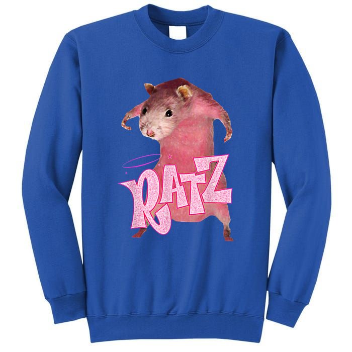 Funny Rat Funny Mouse Ratz Pink Ratz Mouse Meme Pink Rat Tall Sweatshirt