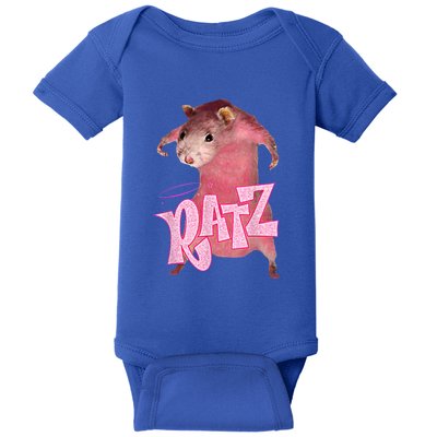 Funny Rat Funny Mouse Ratz Pink Ratz Mouse Meme Pink Rat Baby Bodysuit