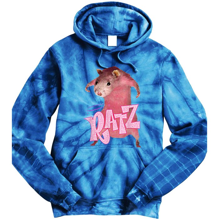 Funny Rat Funny Mouse Ratz Pink Ratz Mouse Meme Pink Rat Tie Dye Hoodie