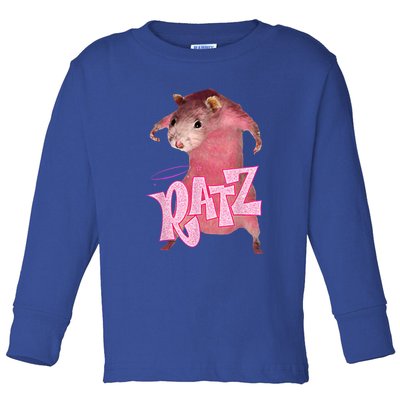 Funny Rat Funny Mouse Ratz Pink Ratz Mouse Meme Pink Rat Toddler Long Sleeve Shirt