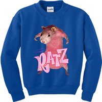 Funny Rat Funny Mouse Ratz Pink Ratz Mouse Meme Pink Rat Kids Sweatshirt