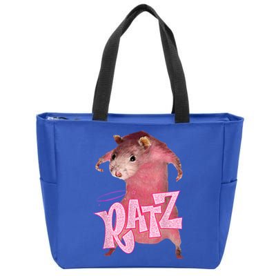 Funny Rat Funny Mouse Ratz Pink Ratz Mouse Meme Pink Rat Zip Tote Bag