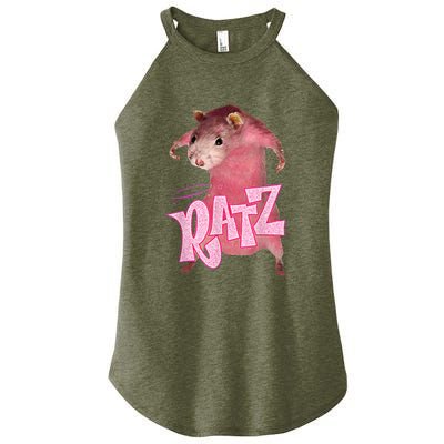 Funny Rat Funny Mouse Ratz Pink Ratz Mouse Meme Pink Rat Women's Perfect Tri Rocker Tank