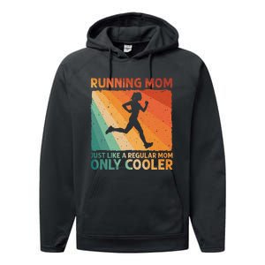 Funny Running For Mom Marathoner Runner Coach Racing  Performance Fleece Hoodie