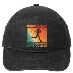 Funny Running For Mom Marathoner Runner Coach Racing  7-Panel Snapback Hat