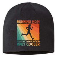 Funny Running For Mom Marathoner Runner Coach Racing  Sustainable Beanie