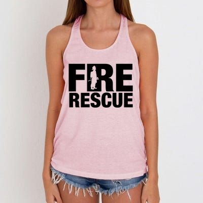 Fire Rescue Firefighter Honor Brave Tee Gift Idea Gift Women's Knotted Racerback Tank