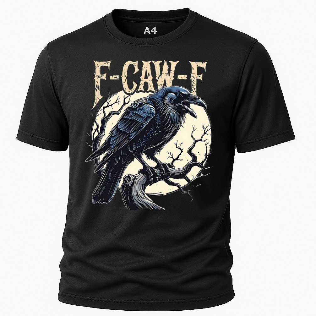 F-CAW-F Raven Funny Crow Pun Retro Gothic Aesthetic  Performance Shirt