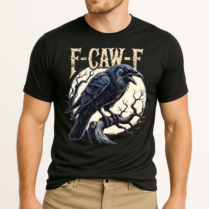 F-CAW-F Raven Funny Crow Pun Retro Gothic Aesthetic  Performance Shirt