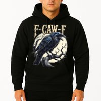 F-CAW-F Raven Funny Crow Pun Retro Gothic Aesthetic  Hoodie