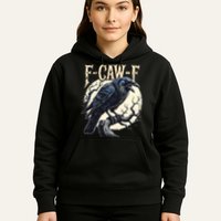 F-CAW-F Raven Funny Crow Pun Retro Gothic Aesthetic  Hoodie