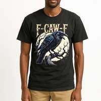 F-CAW-F Raven Funny Crow Pun Retro Gothic Aesthetic  Tall T-Shirt