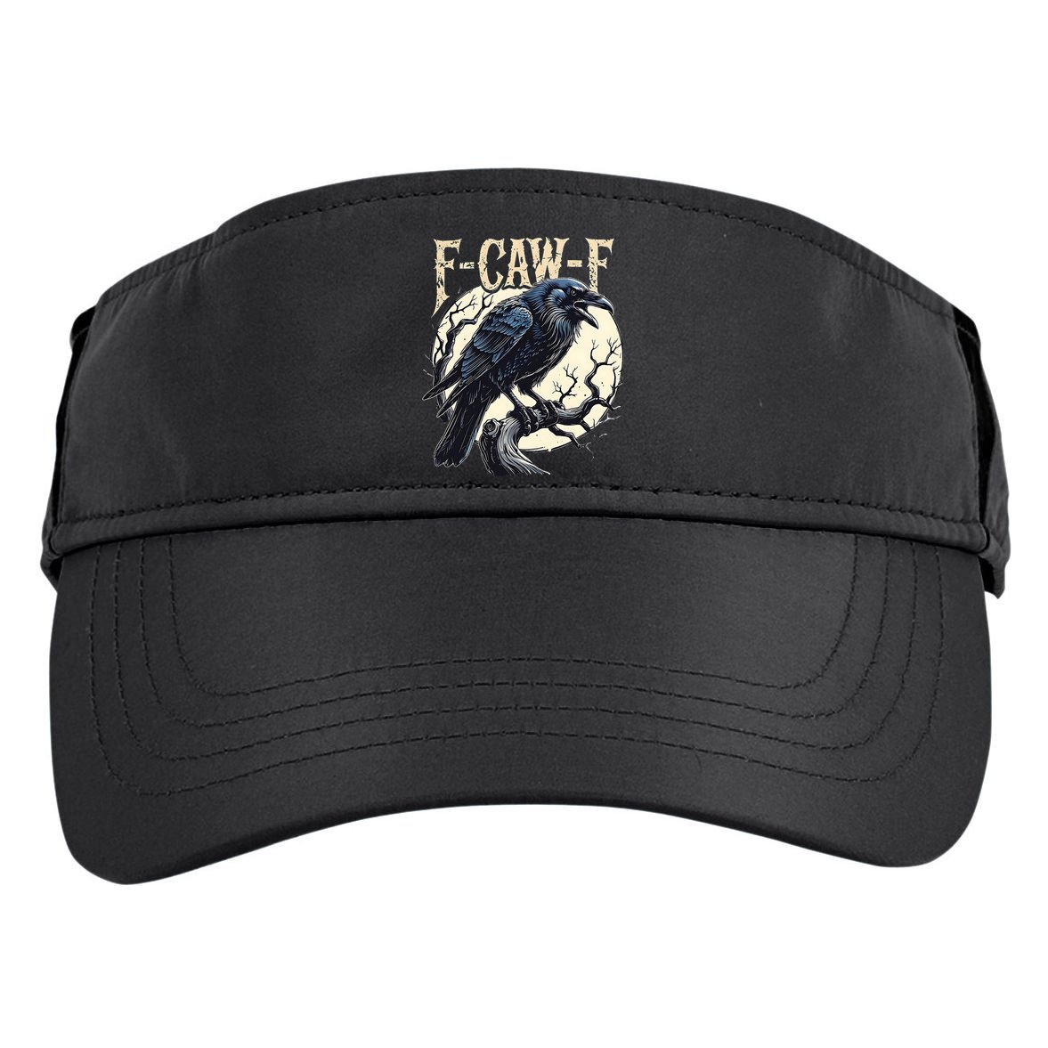 F-CAW-F Raven Funny Crow Pun Retro Gothic Aesthetic  Adult Drive Performance Visor