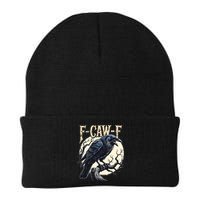 F-CAW-F Raven Funny Crow Pun Retro Gothic Aesthetic  Beanie