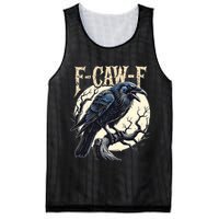 F-CAW-F Raven Funny Crow Pun Retro Gothic Aesthetic  Mesh Reversible Basketball Jersey Tank